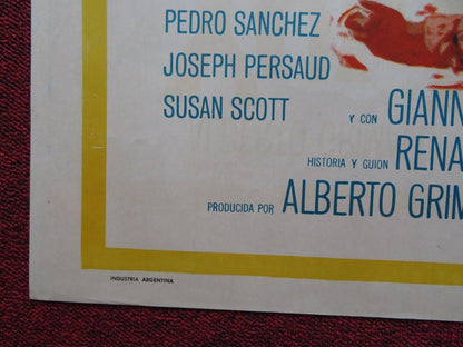 ADIOS, SABATA FOLDED ARGENTINA ONE SHEET POSTER YUL BRYNNER DEAN REED 1970 - Rendezvous Cinema