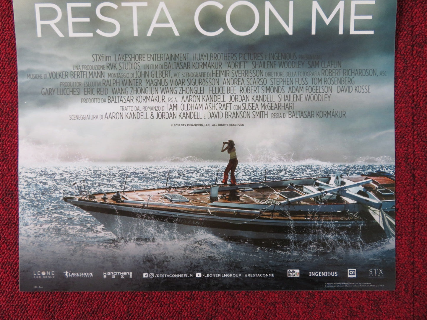 ADRIFT ITALIAN LOCANDINA POSTER SHAILENE WOODLEY SAM CLAFLIN 2018 - Rendezvous Cinema