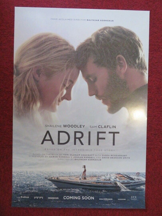 ADRIFT US ONE SHEET ROLLED POSTER SHAILENE WOODLEY 2018 - Rendezvous Cinema