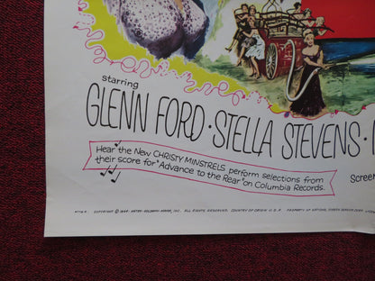 ADVANCE TO THE REAR FOLDED US ONE SHEET POSTER GLENN FORD STELLA STEVENS 1964 - Rendezvous Cinema