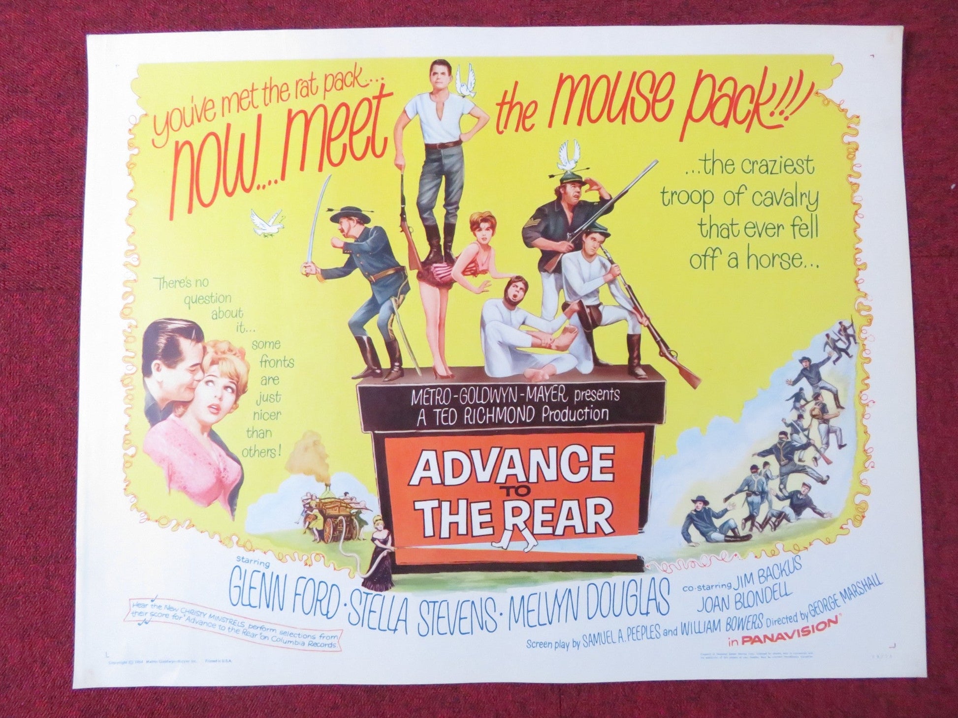 ADVANCE TO THE REAR HALF SHEET (22"x 28") POSTER GLENN FORD STELLA STEVENS 1964 - Rendezvous Cinema