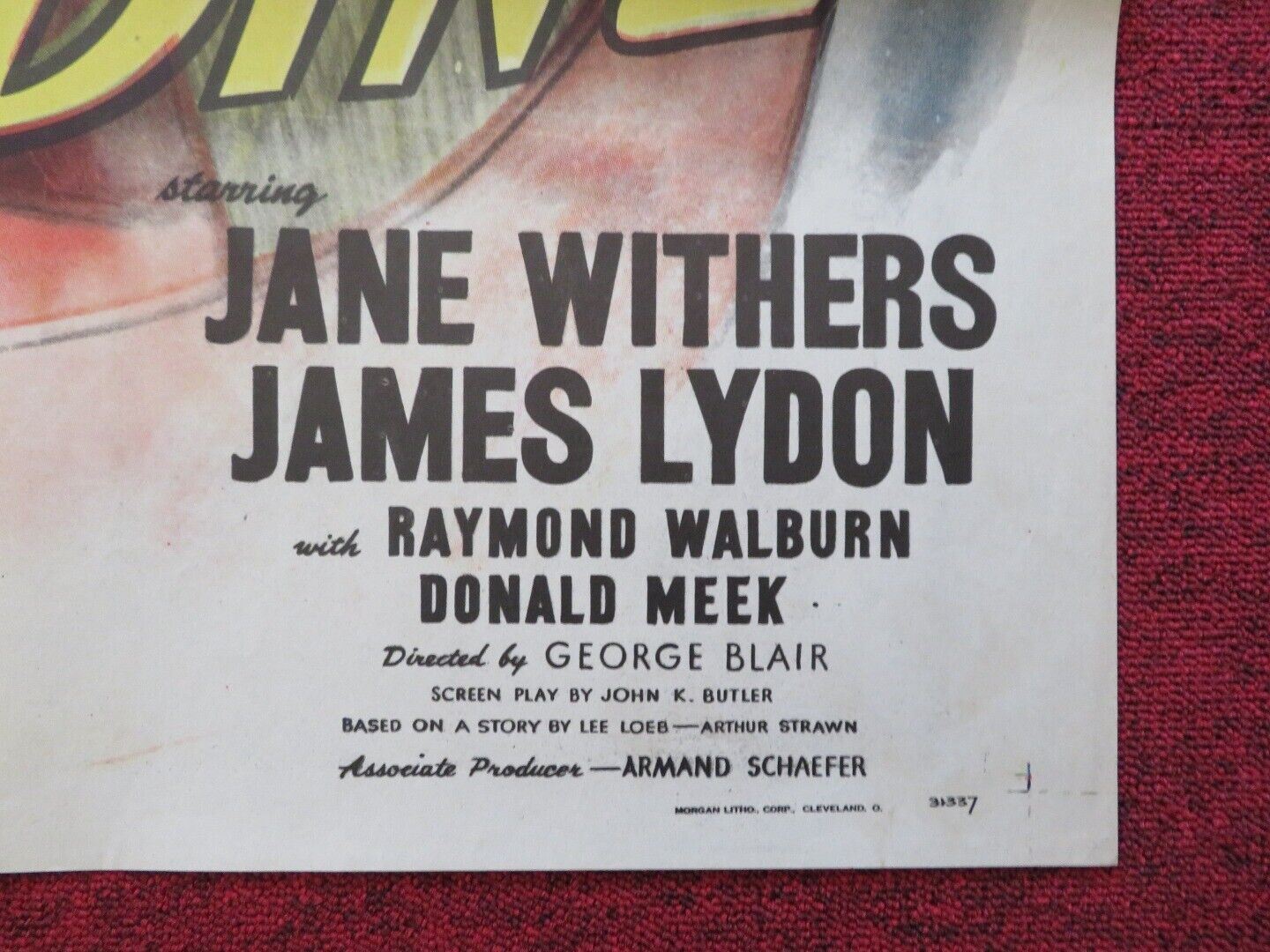 AFFAIRS OF GERALDINE FOLDED US ONE SHEET POSTER JANE WITHERS JAMES LYDON 1946 - Rendezvous Cinema