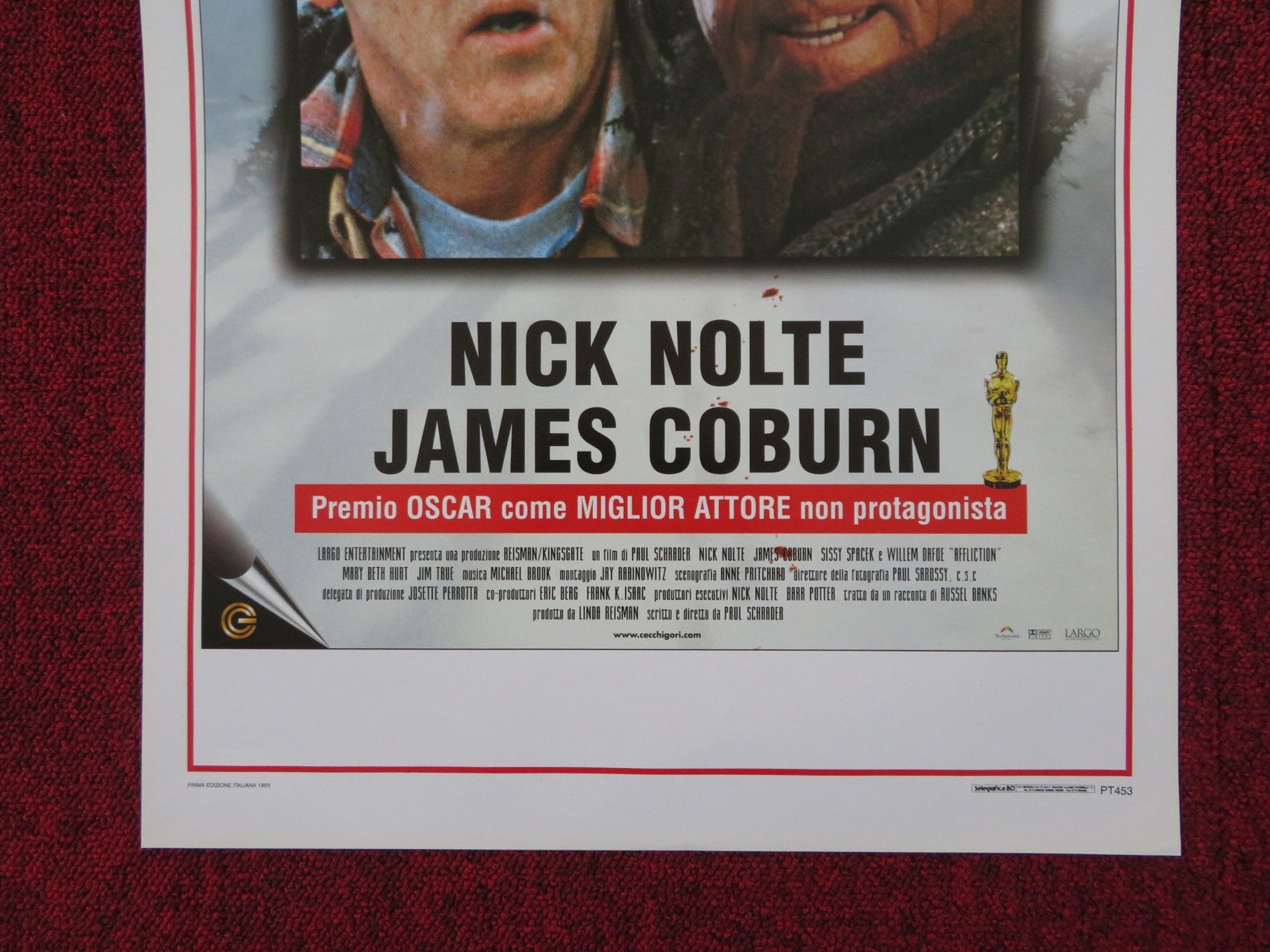 AFFLICTION ITALIAN LOCANDINA POSTER NICK NOLTE JAMES COBURN 1999 - Rendezvous Cinema