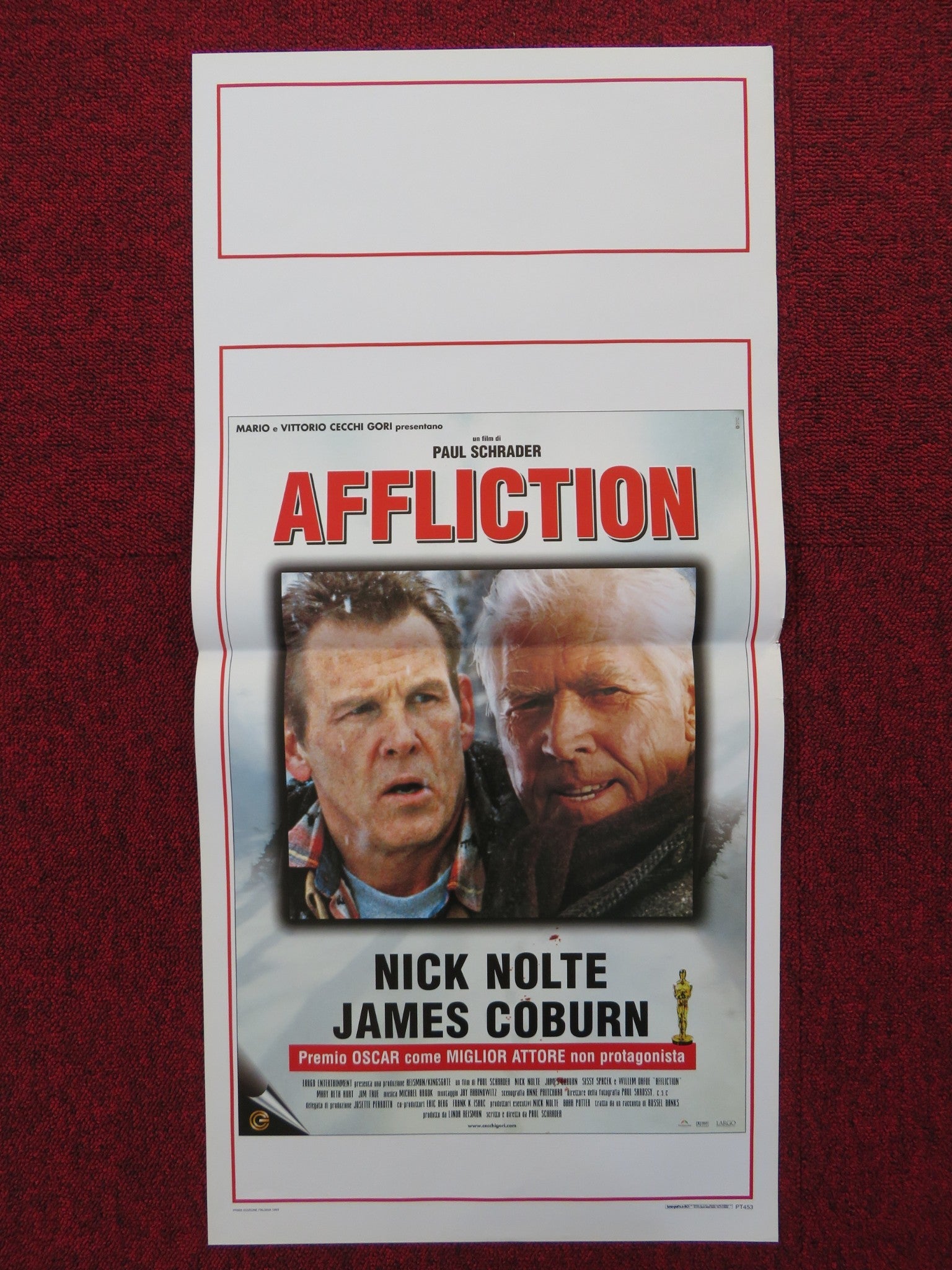 AFFLICTION ITALIAN LOCANDINA POSTER NICK NOLTE JAMES COBURN 1999 - Rendezvous Cinema