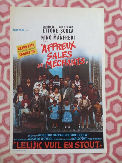 AFFREUX SALES ET MACHANTS / UGLY DIRTY & BAD BELGIUM (21.5"x14") POSTER 1976 - Rendezvous Cinema