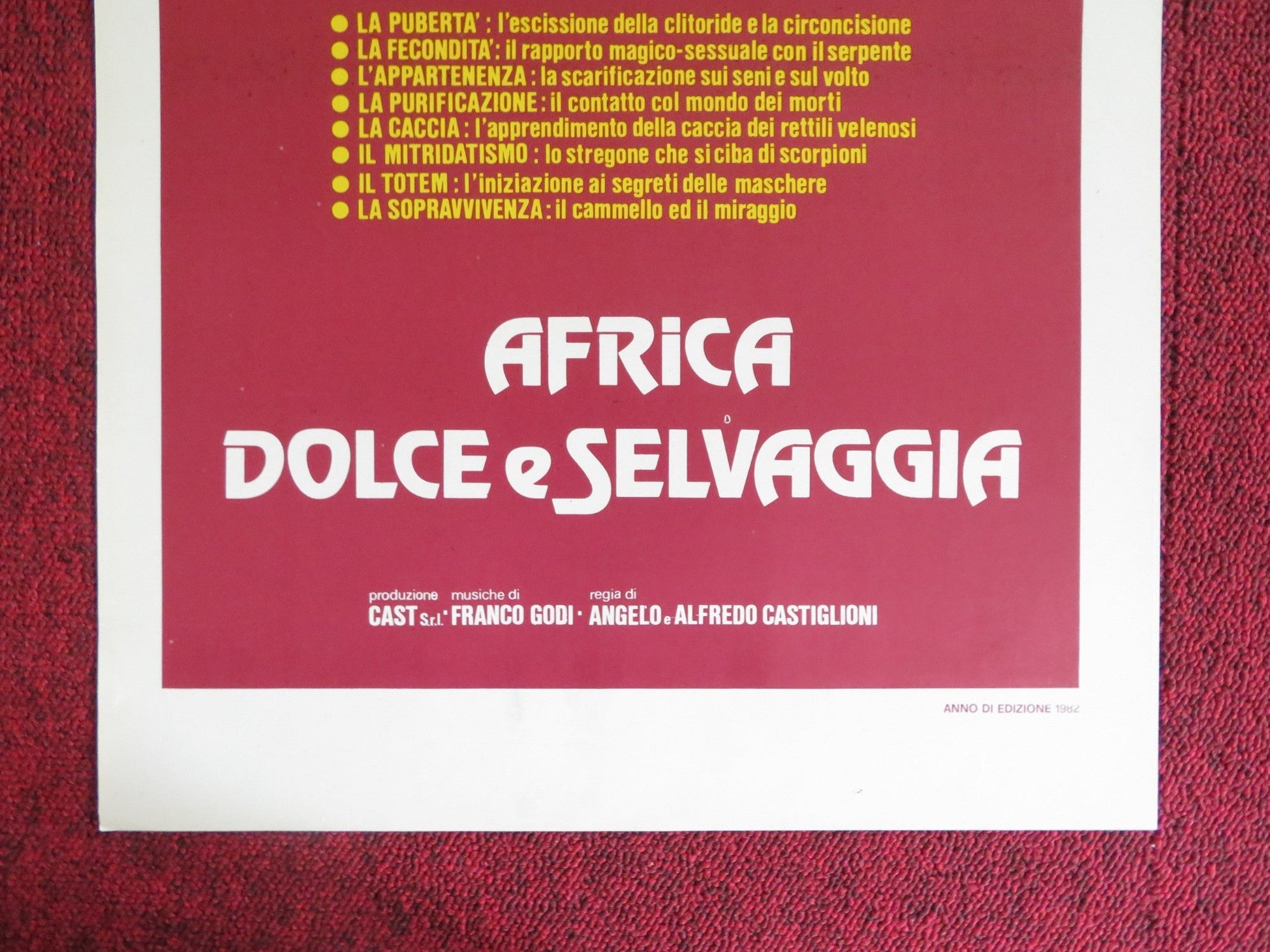 AFRICA DOLCE E SELVAGGIA ITALIAN LOCANDINA POSTER KENNETH BELTON 1982 - Rendezvous Cinema