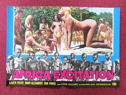 AFRICA EROTICA - E ITALIAN FOTOBUSTA POSTER ZYGMUNT SULISTROWSKI ROCHELLE 1970 - Rendezvous Cinema