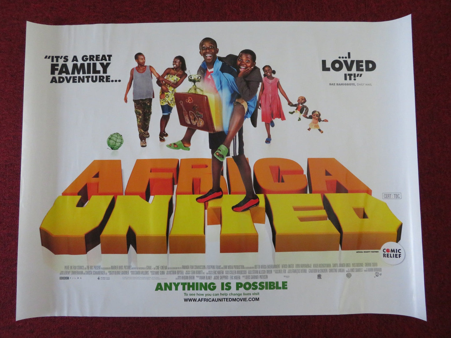 AFRICA UNITED UK QUAD (30"x 40") ROLLED POSTER ERIYA NDAYAMBAJE ROGER 2010 - Rendezvous Cinema