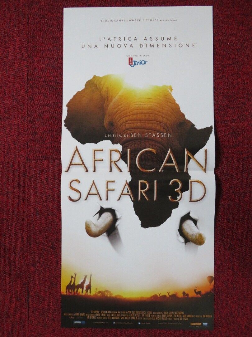 AFRICAN SAFARI 3D ITALIAN LOCANDINA (26.5"x12.5") POSTER BEN STASSEN 2013 - Rendezvous Cinema