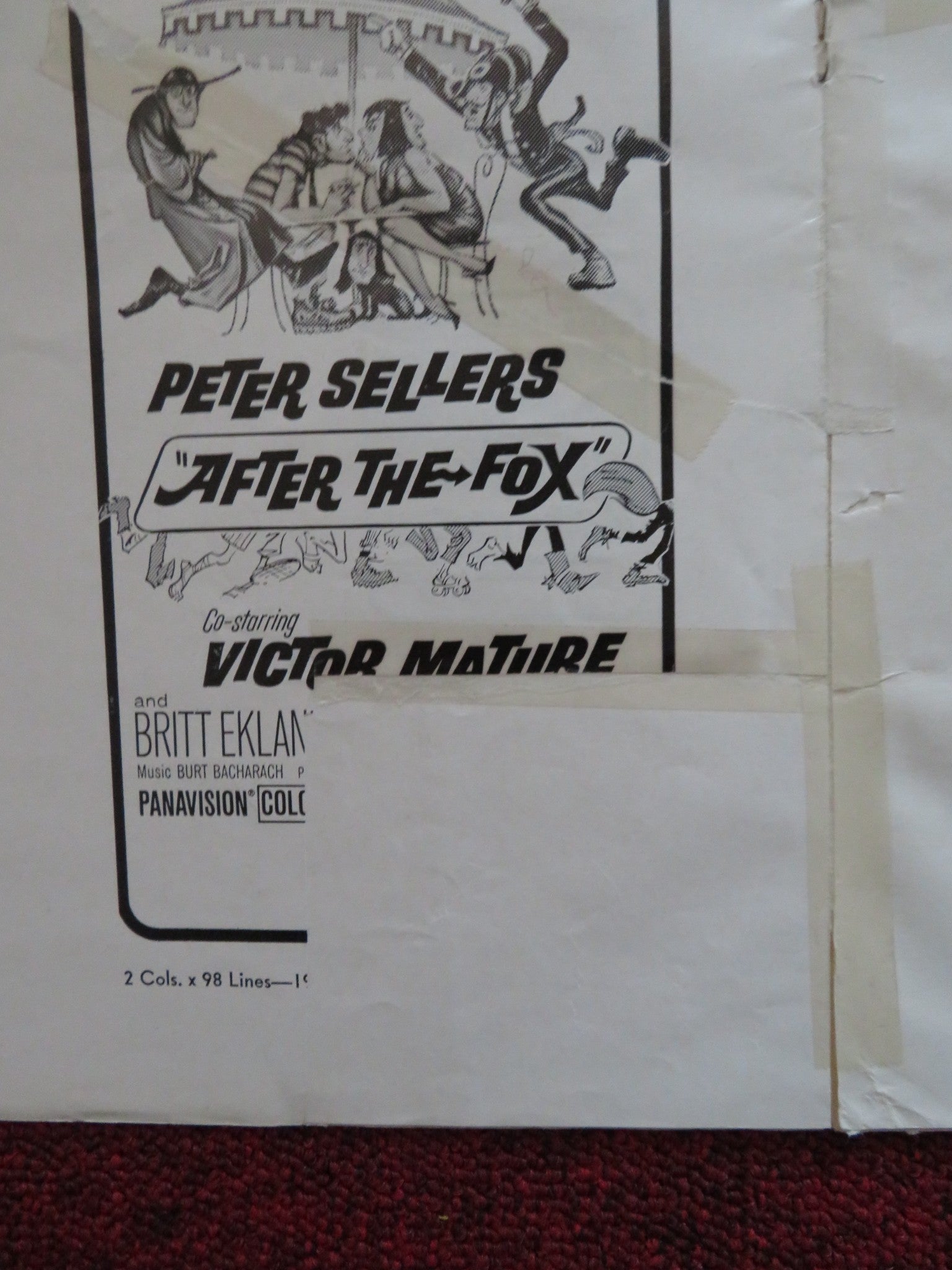 AFTER THE FOX FOLDED PRESSBOOK CUT UNITED ARTISTS PETER SELLERS B. EKLAND 1966 - Rendezvous Cinema