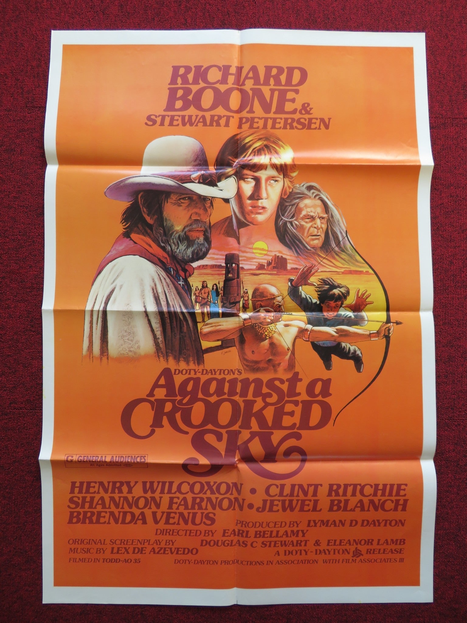 AGAINST A CROOKED SKY PRESSKIT DOTY - DAYTON PRODUCTIONS RICHARD BOONE 1975 - Rendezvous Cinema