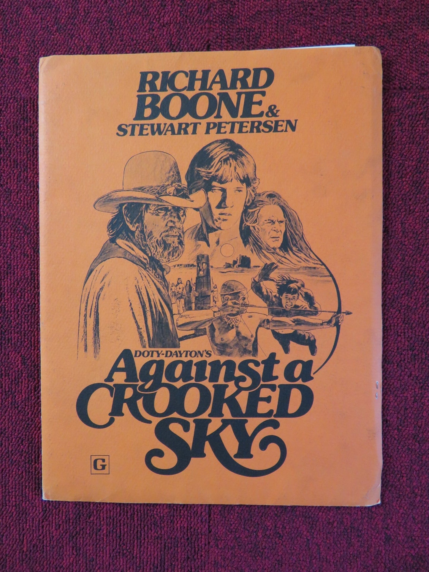 AGAINST A CROOKED SKY PRESSKIT DOTY - DAYTON PRODUCTIONS RICHARD BOONE 1975 - Rendezvous Cinema