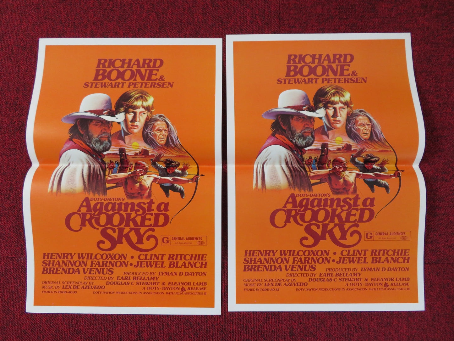 AGAINST A CROOKED SKY PRESSKIT DOTY - DAYTON PRODUCTIONS RICHARD BOONE 1975 - Rendezvous Cinema