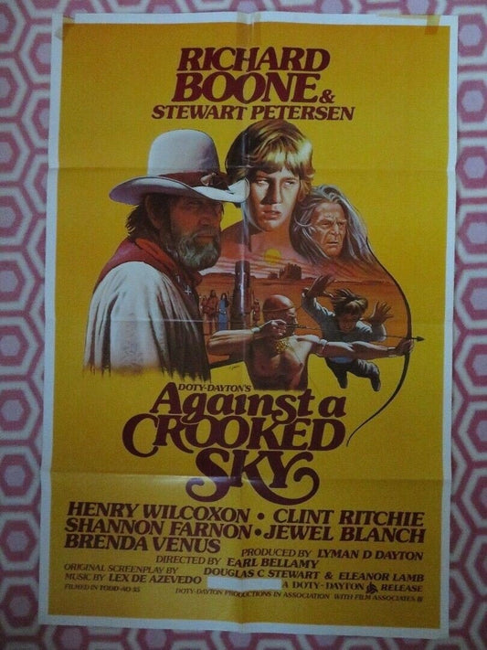 AGAINST A CROOKED SKY US ONE SHEET POSTER RICHARD BOONE 1975 - Rendezvous Cinema