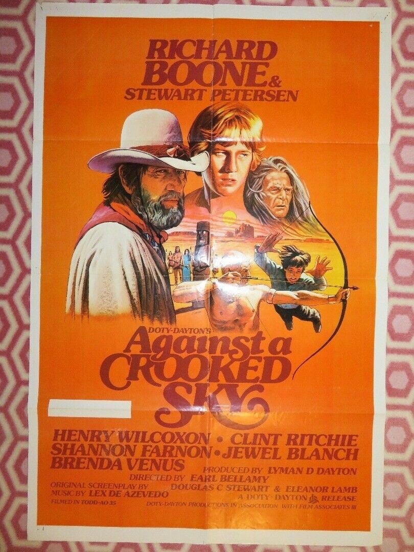 AGAINST A CROOKED SKY US ONE SHEET POSTER RICHARD BOONE PETERSON 1975 - Rendezvous Cinema