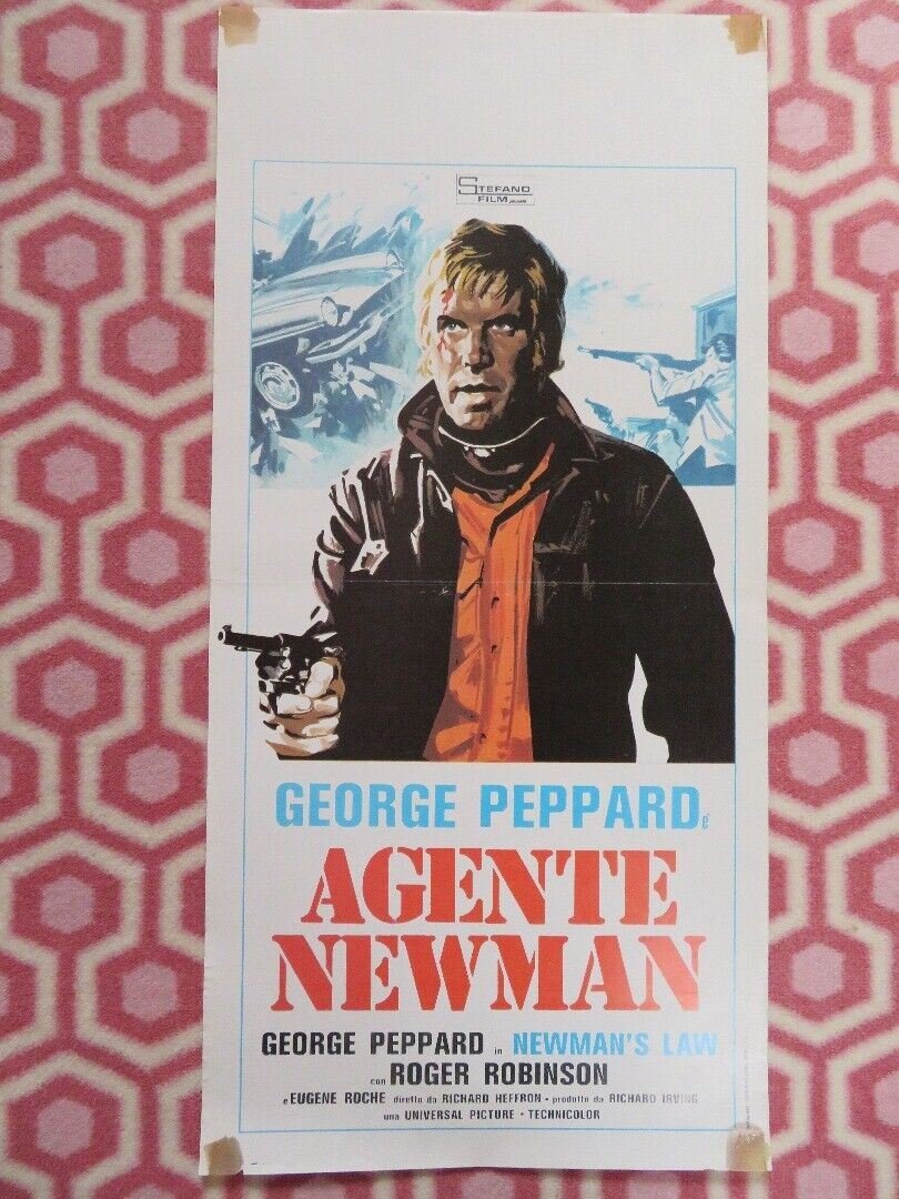 AGENTE NEWMAN ITALIAN LOCANDINA (27.5"x 13.5") POSTER GEORGE PEPPARD 1974 - Rendezvous Cinema