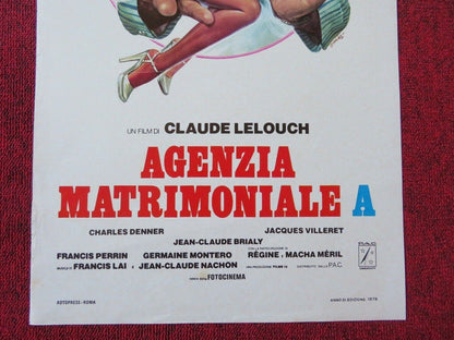 AGENZIA MATRIMONIAGLE A ITALIAN LOCANDINA (27.5"x13") POSTER CHARLES DENNER 1978 - Rendezvous Cinema