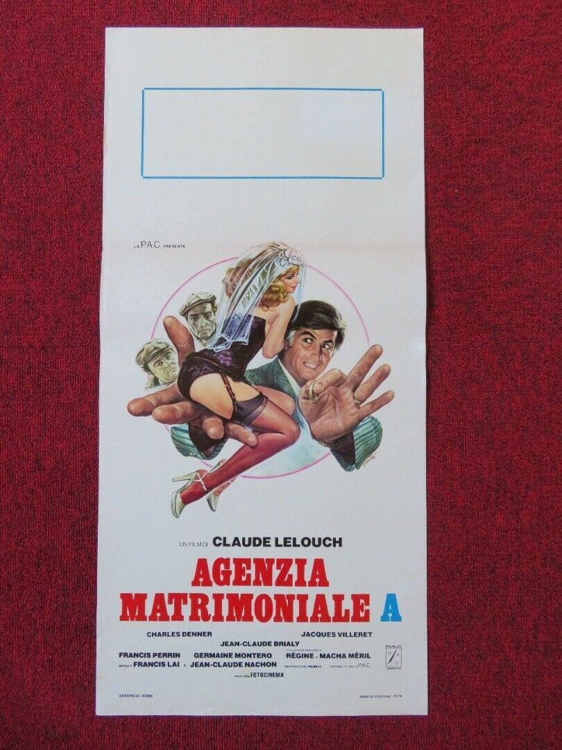 AGENZIA MATRIMONIAGLE A ITALIAN LOCANDINA (27.5"x13") POSTER CHARLES DENNER 1978 - Rendezvous Cinema