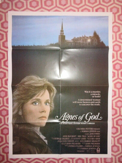 AGNES OF GOD FOLDED US ONE SHEET POSTER JANE FONDA ANNE BANCROFT 1985 - Rendezvous Cinema