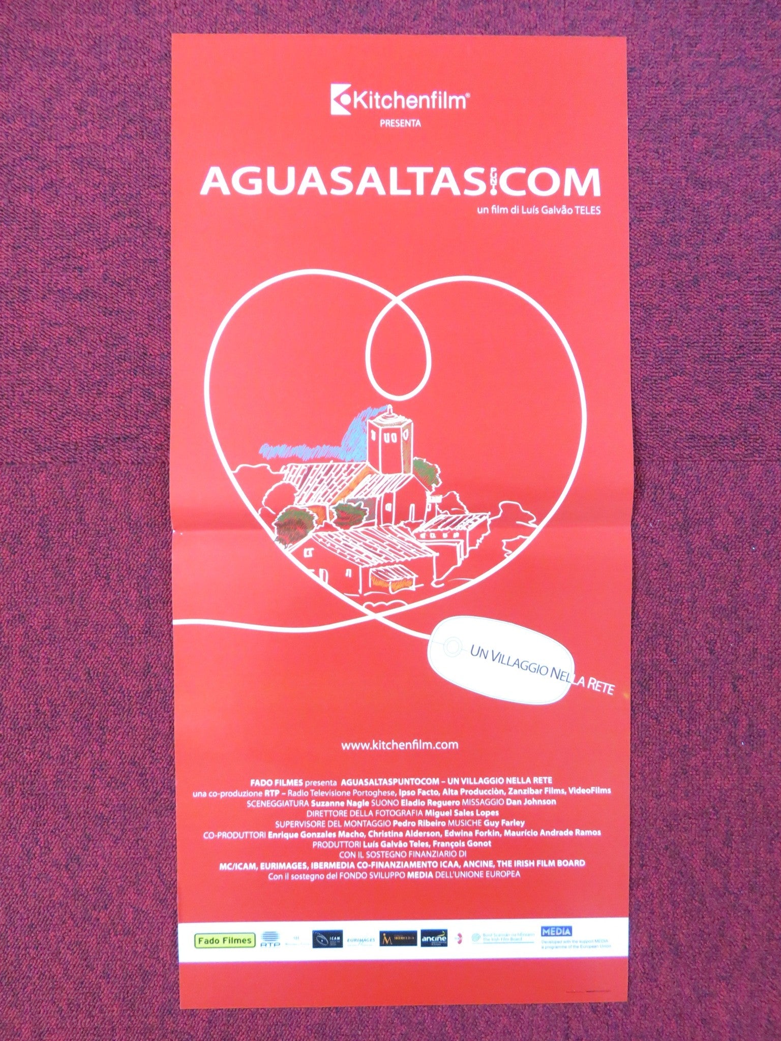 AGUASALTAS.COM - UN VILLAGGIO NELLA RETE ITALIAN LOCANDINA POSTER TEMPERA 2007 - Rendezvous Cinema