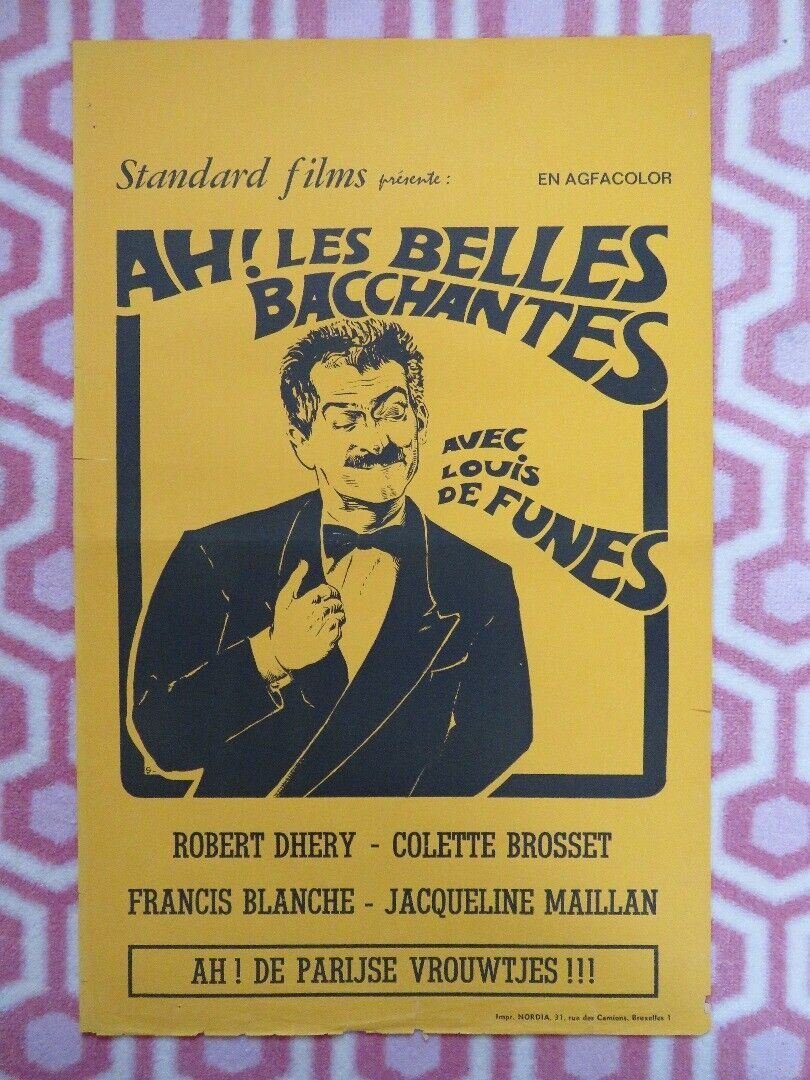 AH! LES BELLES BACCHANTES BELGIUM (21.5"x13") POSTER ROBERT DHERY 1954 - Rendezvous Cinema