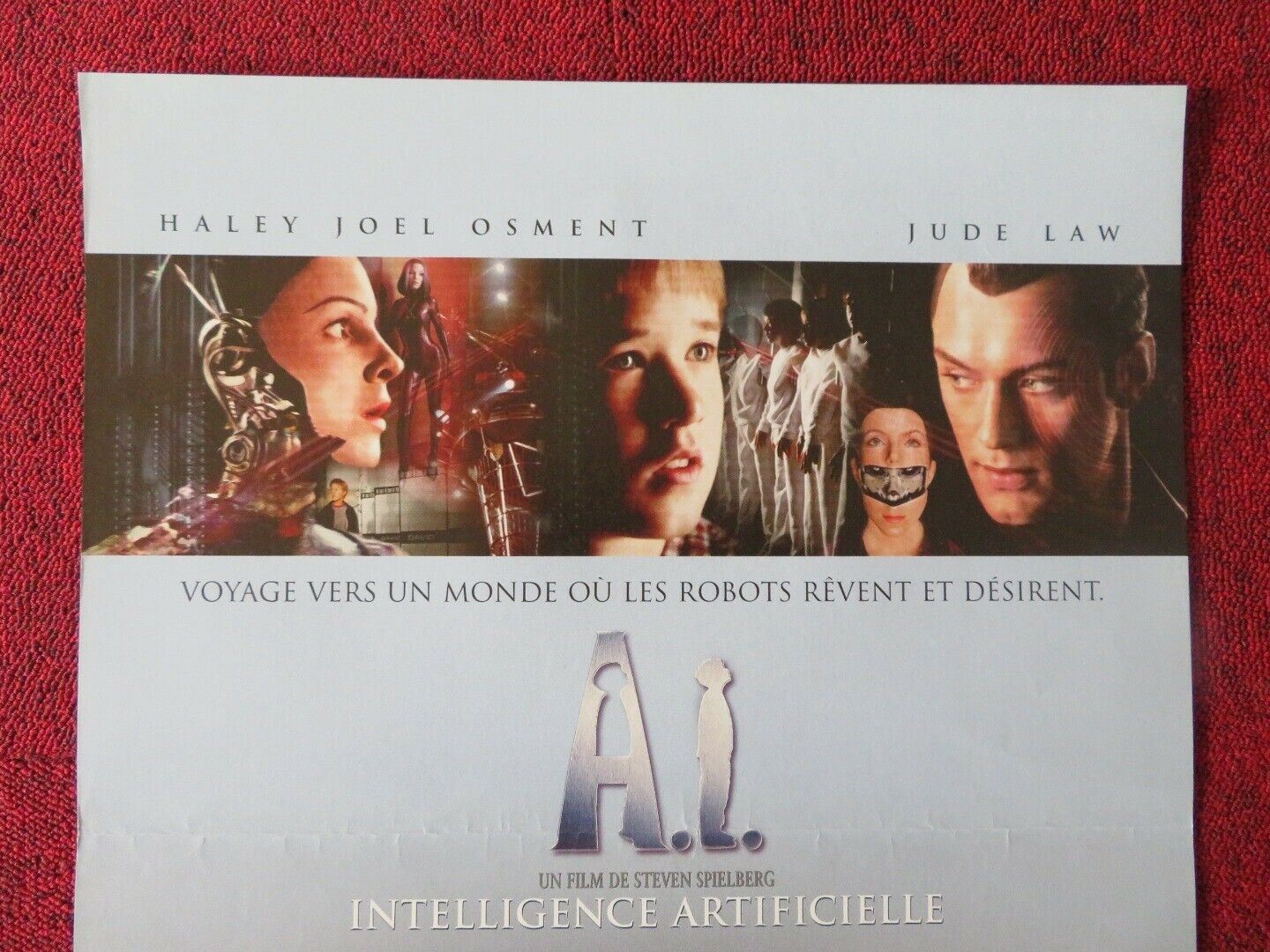 A.I ARTIFICIAL INTELLIGENCE FRENCH (15"x 21") POSTER SPIELBERG JUDE LAW 2001 - Rendezvous Cinema