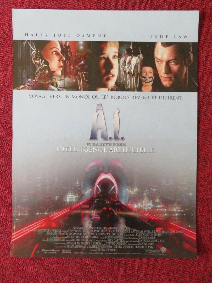 A.I ARTIFICIAL INTELLIGENCE FRENCH (15"x 21") POSTER SPIELBERG JUDE LAW 2001 - Rendezvous Cinema