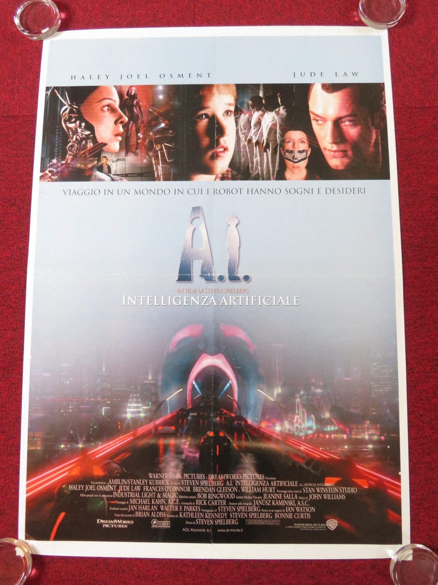 A.I. ARTIFICIAL INTELLIGENCE ITALIAN POSTER SPIELBERG HALEY J.OSMENT J. LAW 2001 - Rendezvous Cinema