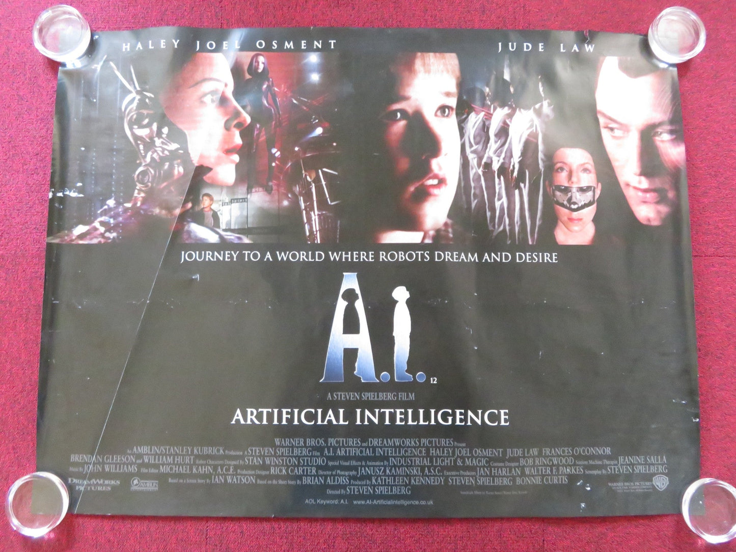 A.I. ARTIFICIAL INTELLIGENCE UK QUAD (30"x 40") ROLLED POSTER SPIELBERG 2001 - Rendezvous Cinema