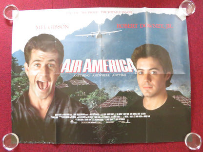 AIR AMERICA - B UK QUAD ROLLED POSTER MEL GIBSON ROBERT DOWNEY JR. 1990 - Rendezvous Cinema