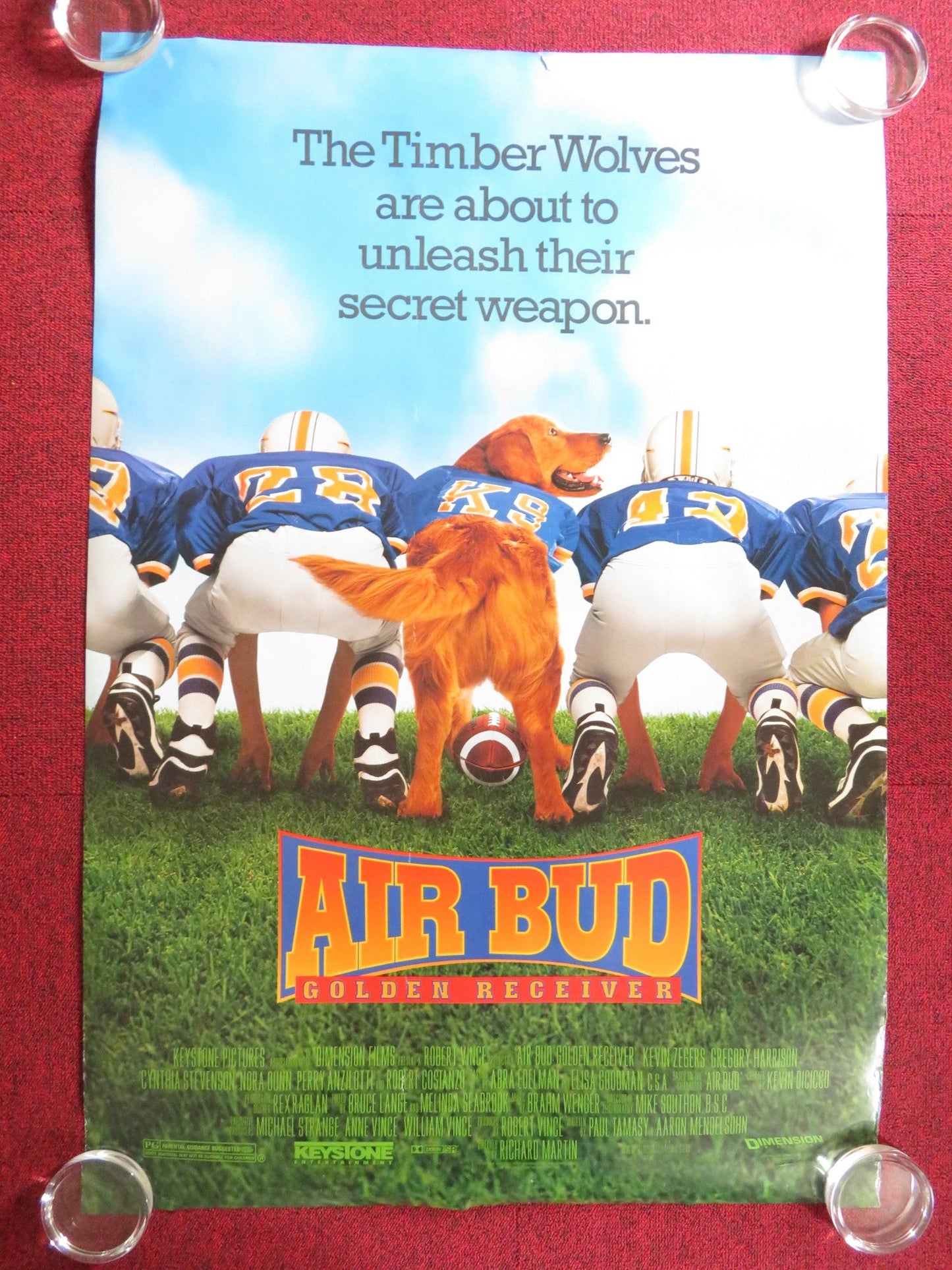 AIR BUD US ONE SHEET ROLLED POSTER MICHAEL JETER KEVIN ZEGERS 1997 - Rendezvous Cinema