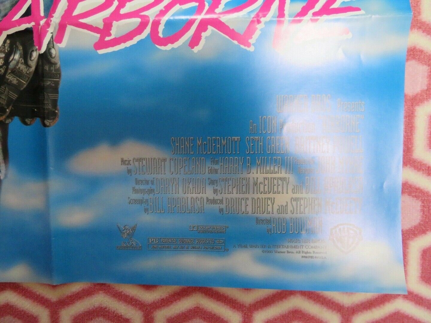 AIRBOURNE US ONE SHEET POSTER SETH GREEN BRITTNEY POWELL 1993 - Rendezvous Cinema