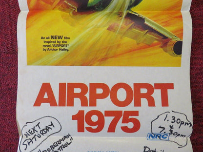 AIRPORT 1975 FOLDED AUSTRALIAN DAYBILL POSTER CHARLTON HESTON KAREN BLACK 1974 - Rendezvous Cinema