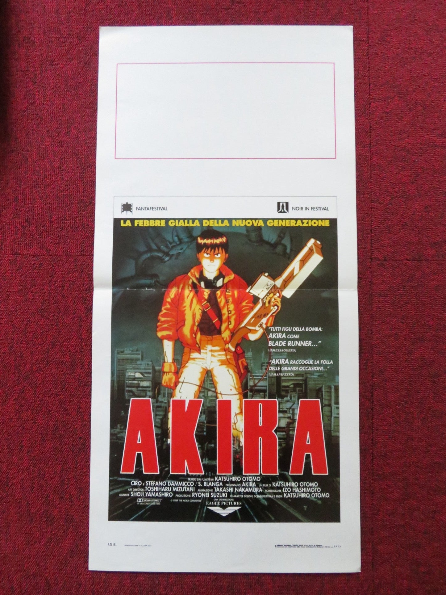 AKIRA ITALIAN LOCANDINA POSTER MITSUO IWATA NOZOMU SASAKI 1988 - Rendezvous Cinema