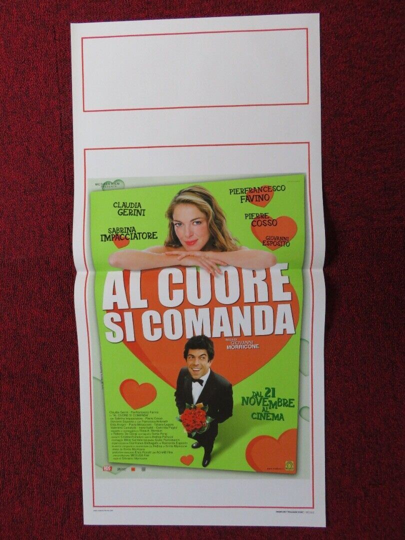 AL CUORE SI COMANDA ITALIAN LOCANDINA (27.5"x13") POSTER CLAUDIA GERNIN 2003 - Rendezvous Cinema