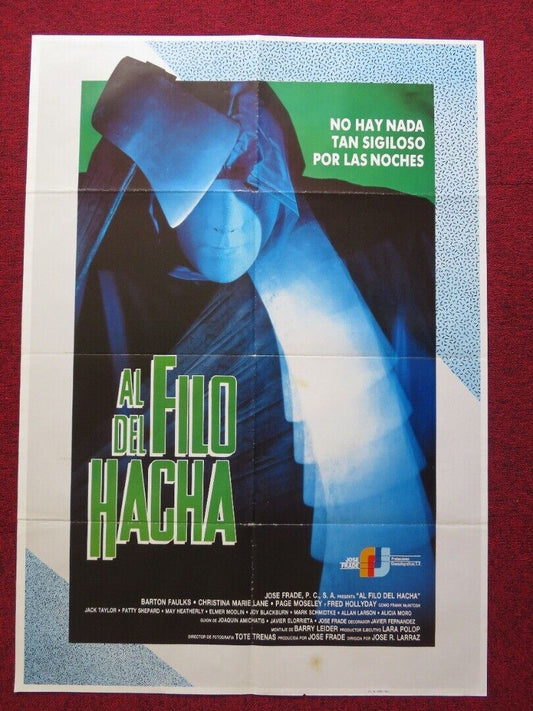 AL FILO DEL HACHA SPANISH ROLLED POSTER BARTON FAULKS CHRISTINA MARIE LANE 1988 - Rendezvous Cinema