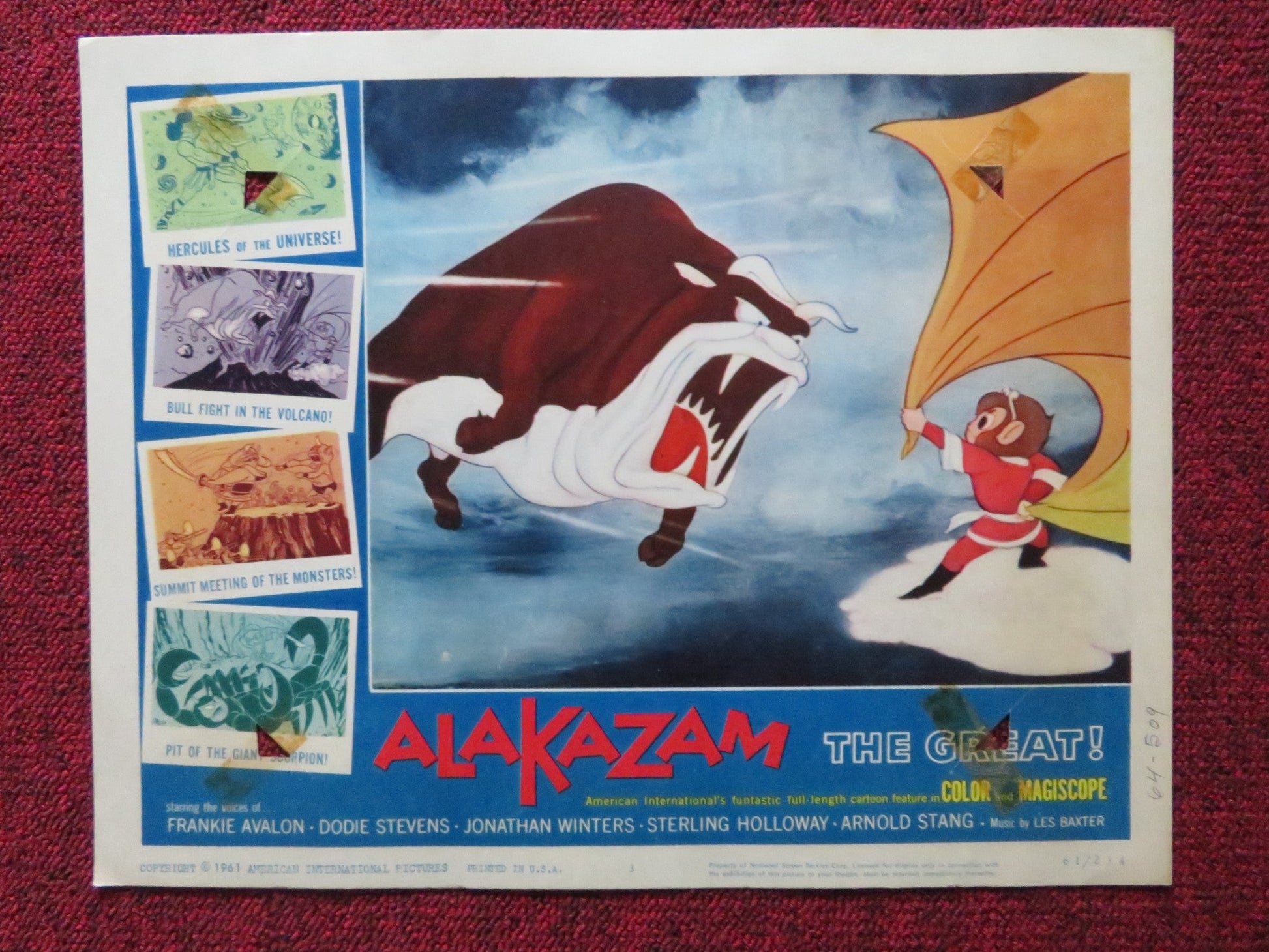 ALAKAZAM THE GREAT US LOBBY CARD SET FRANKIE AVALO DODIE STEVENS 1961 - Rendezvous Cinema