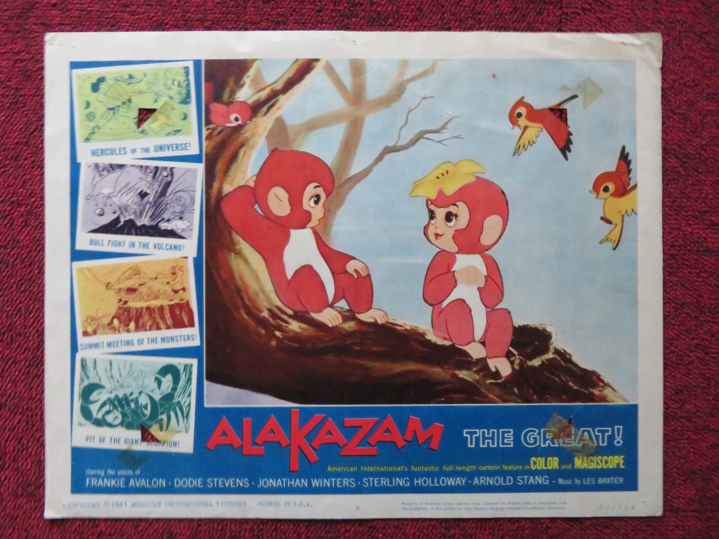 ALAKAZAM THE GREAT US LOBBY CARD SET FRANKIE AVALO DODIE STEVENS 1961 - Rendezvous Cinema