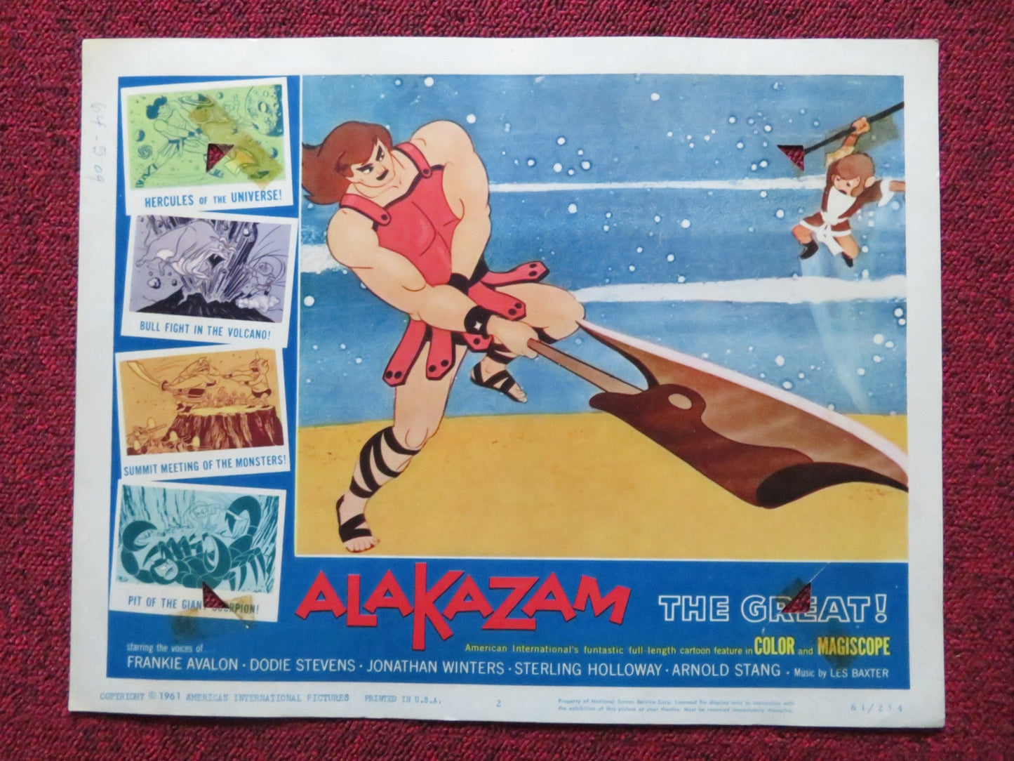 ALAKAZAM THE GREAT US LOBBY CARD SET FRANKIE AVALO DODIE STEVENS 1961 - Rendezvous Cinema