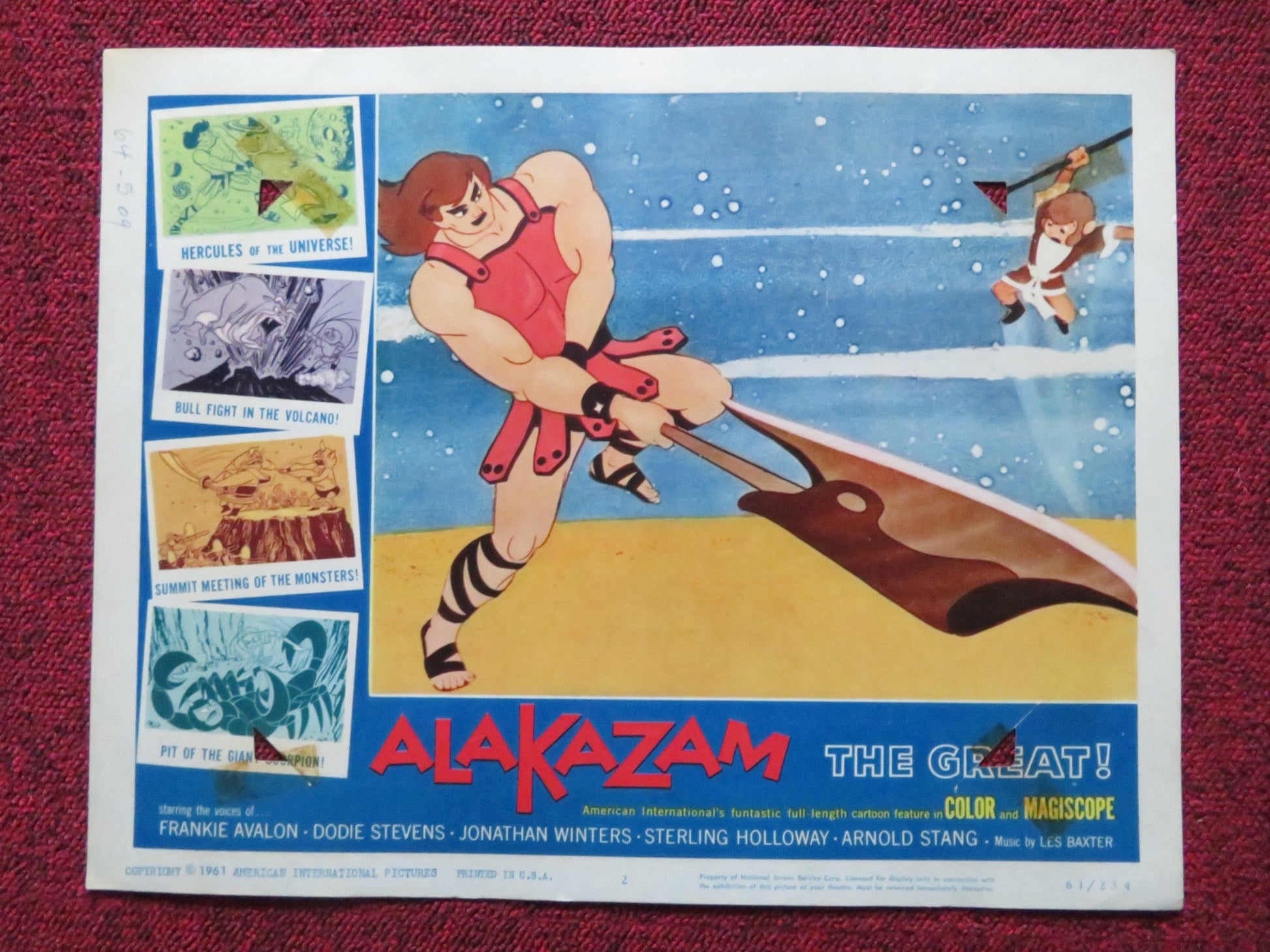 ALAKAZAM THE GREAT US LOBBY CARD SET FRANKIE AVALO DODIE STEVENS 1961 - Rendezvous Cinema