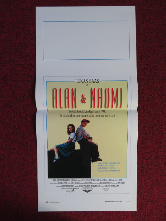 ALAN & NAOMI ITALIAN LOCANDINA POSTER LUKAS HAAS VANESSA ZAOUI 1992 - Rendezvous Cinema