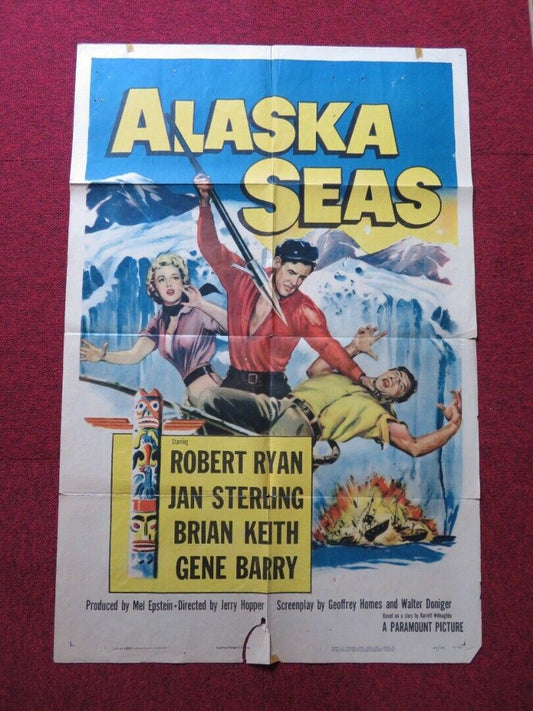 ALASKA SEAS FOLDED US ONE SHEET POSTER ROBERT RYAN JAN STERLING 1954 - Rendezvous Cinema