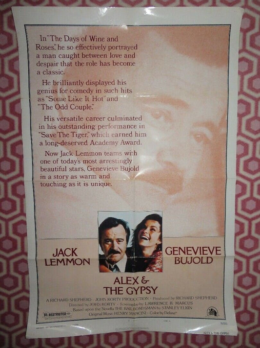 ALEX & THE GYPSY STYLE A US ONE SHEET POSTER JACK LEMMON 1976 - Rendezvous Cinema