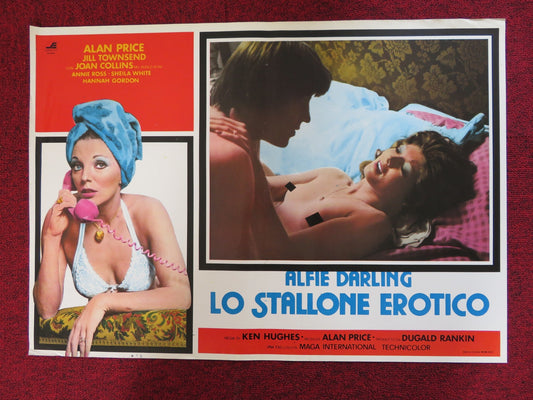 ALFIE DARLING - F ITALIAN FOTOBUSTA POSTER ALAN PRICE JOAN COLLINS 1975 - Rendezvous Cinema