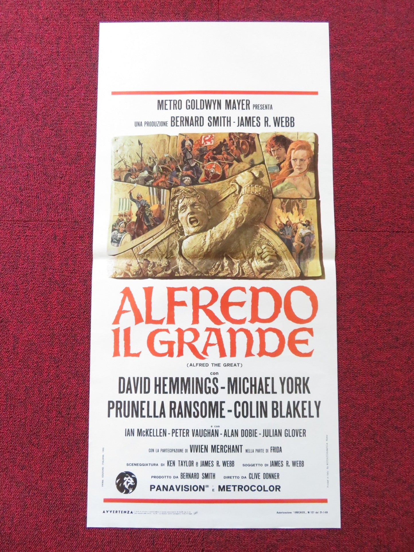 ALFRED THE GREAT ITALIAN LOCANDINA POSTER DAVID HEMMINGS MICHAEL YORK 1969 - Rendezvous Cinema