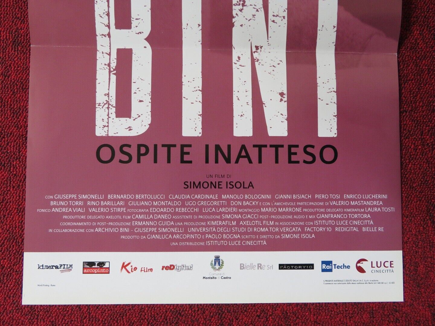 ALFREDO BINI OSPITE INATTESO ITALIAN LOCANDINA (27"x13") POSTER S ISOLA 2015 - Rendezvous Cinema