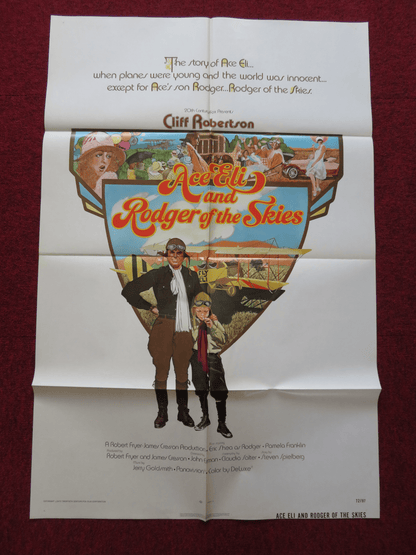 ALI ELI AND RODGER OF THE SKIES FOLDED US ONE SHEET POSTER CLIFF ROBERTSON 1972 - Rendezvous Cinema