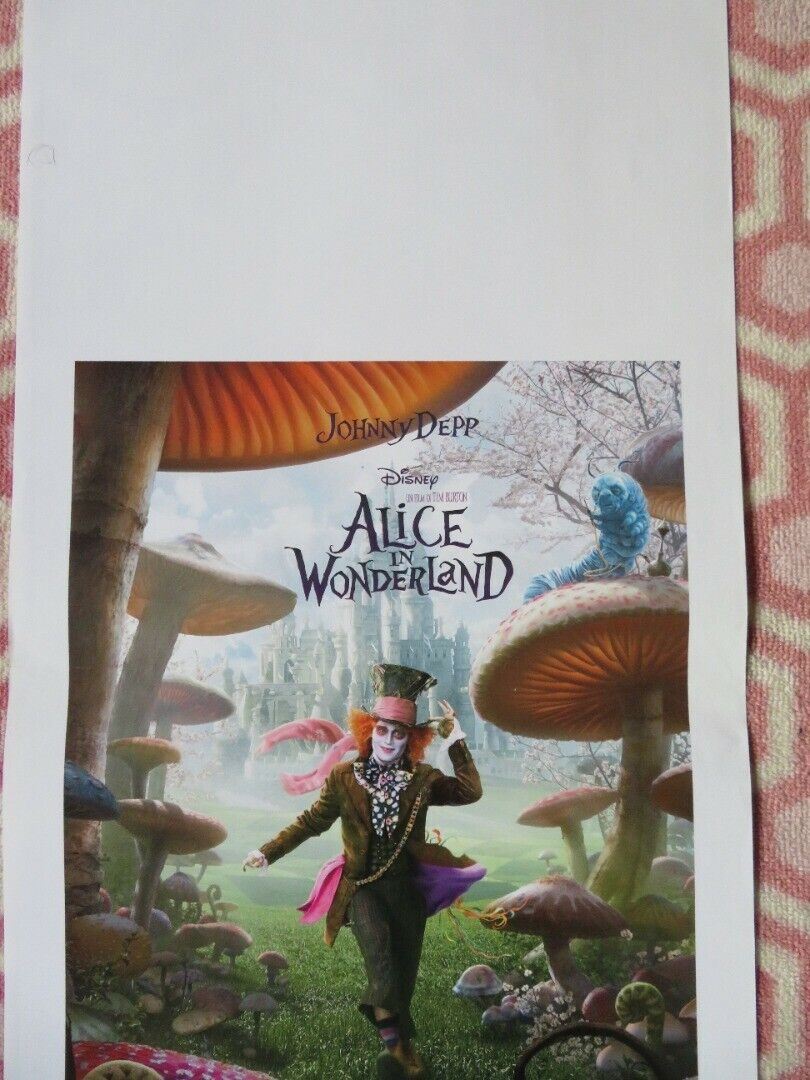 ALICE IN WONDERLAND ITALIAN LOCANDINA (27.5"x13") POSTER J DEEP DISNEY 2010 - Rendezvous Cinema