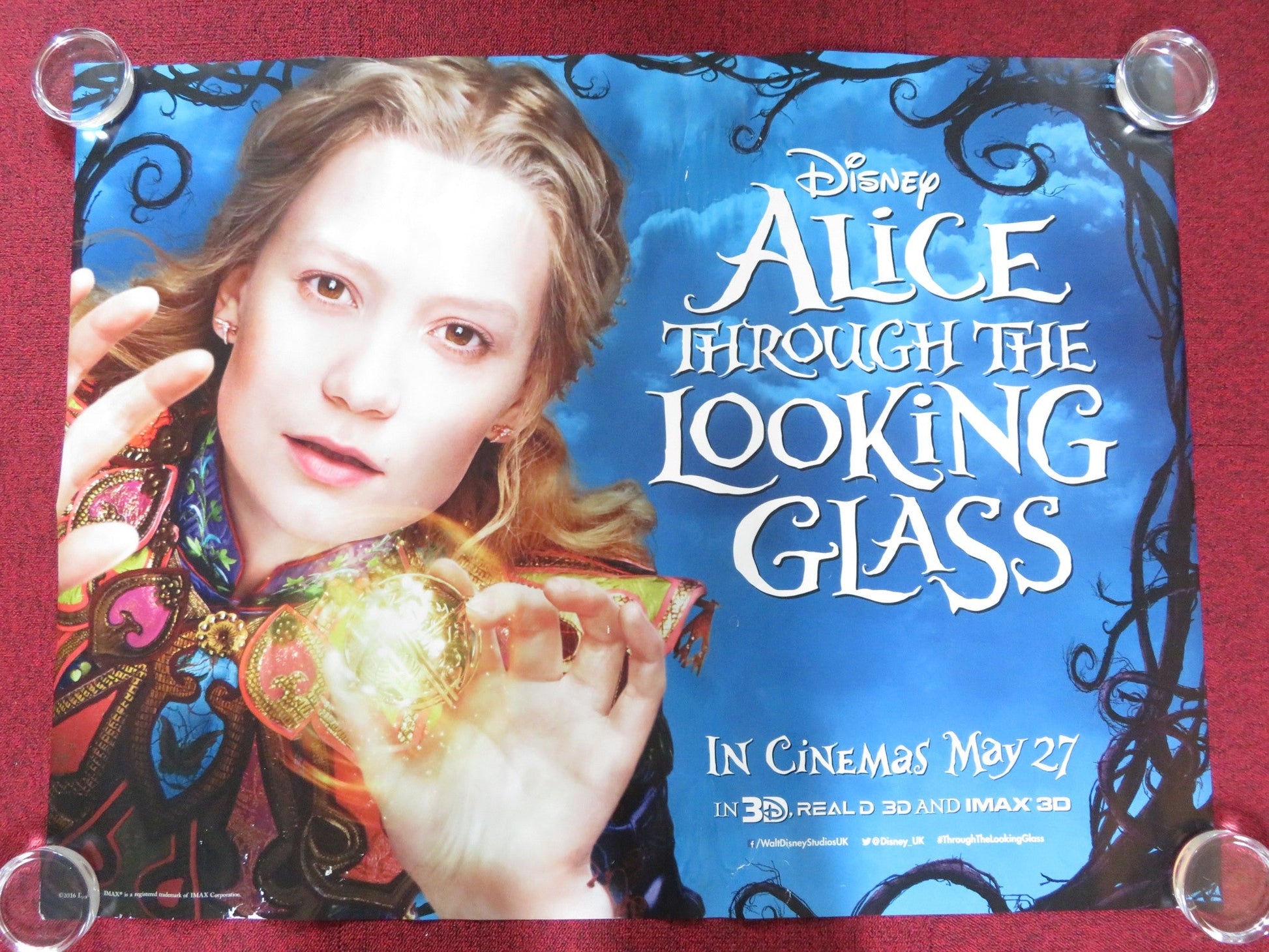 ALICE THROUGH THE LOOKING GLASS UK QUAD ROLLED POSTER DISNEY JOHNNY DEPP 2016 - Rendezvous Cinema