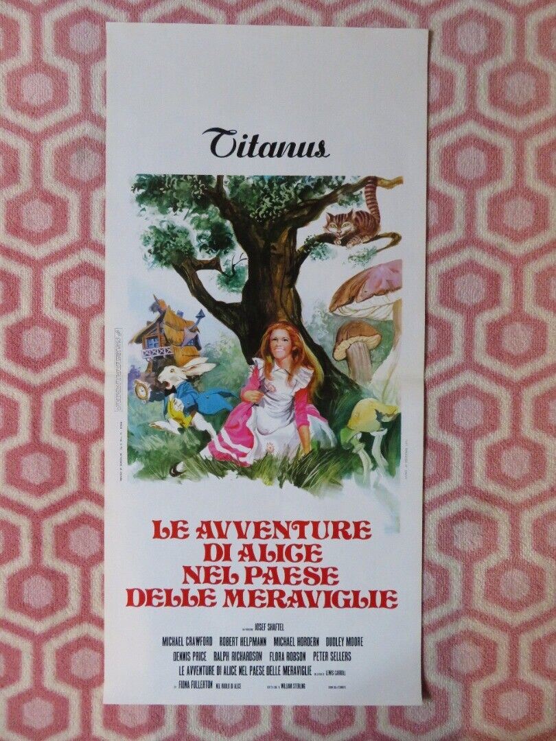 ALICE'S ADVENTURES IN WONDERLAND ITALIAN LOCANDINA (27.5"x13") POSTER 1972 - Rendezvous Cinema